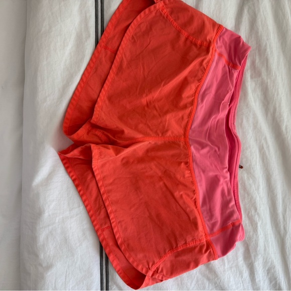 lululemon athletica Orange Athletic Shorts - Picture 1 of 4